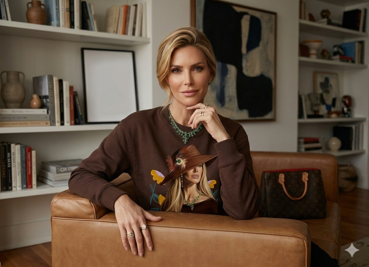 Sudadera marrón Lola sombrero