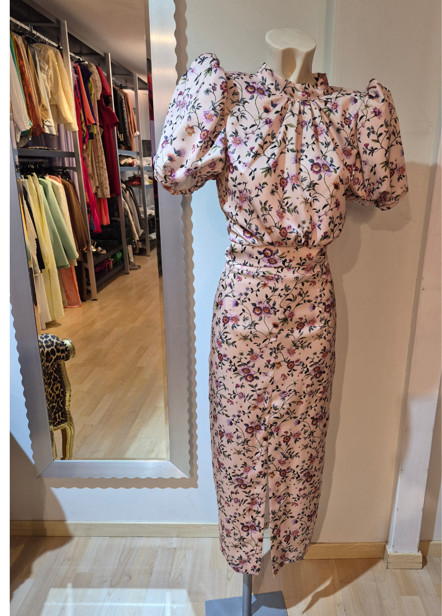 Conjunto Antonella flores Blanca martín