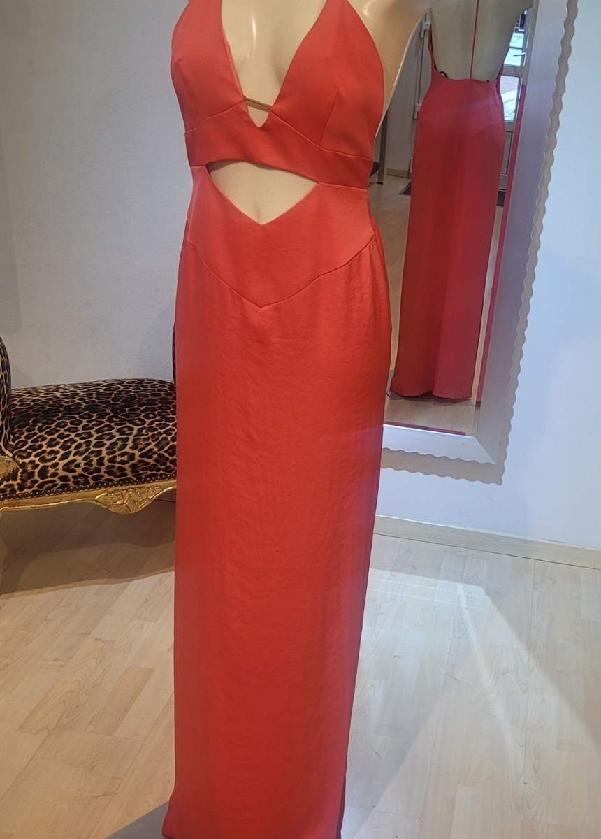 Vestido largo cut out 4858