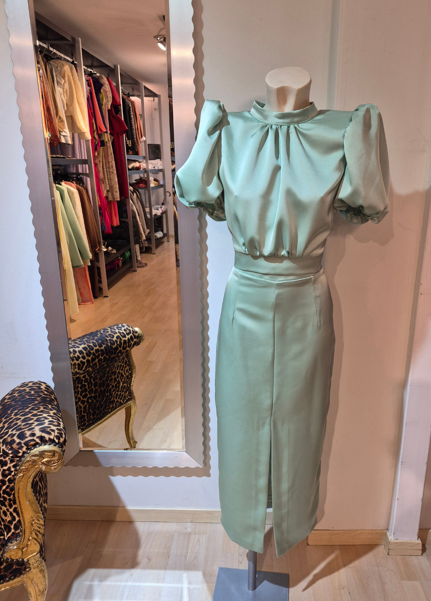 Conjunto Antonella verde Blanca Martín