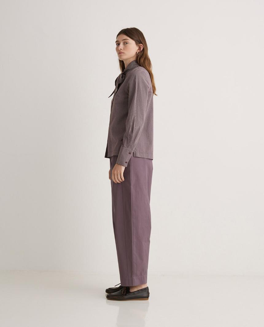 Blusa de cuadros 100% algodón marrón