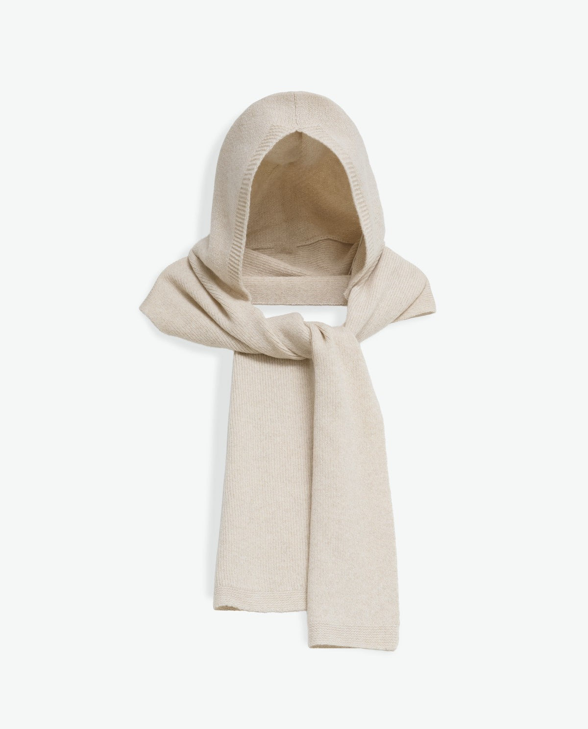 Capucha bufanda lana tricot gris