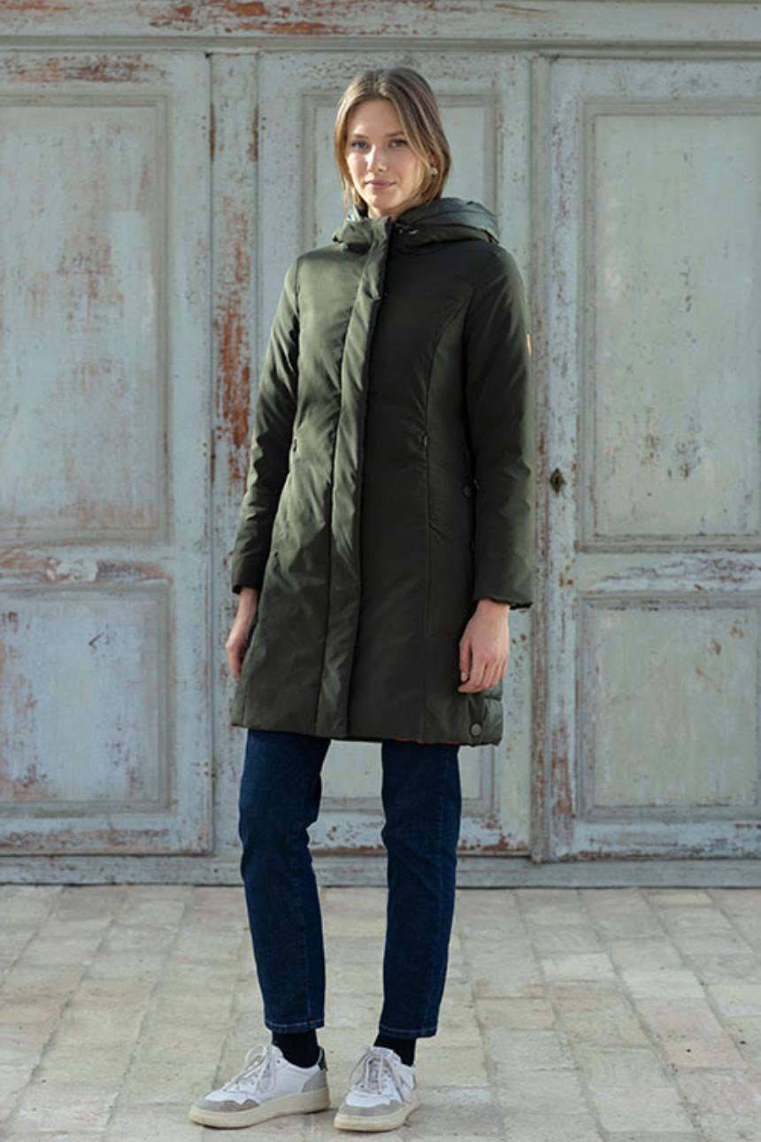 Parka verde acolchada