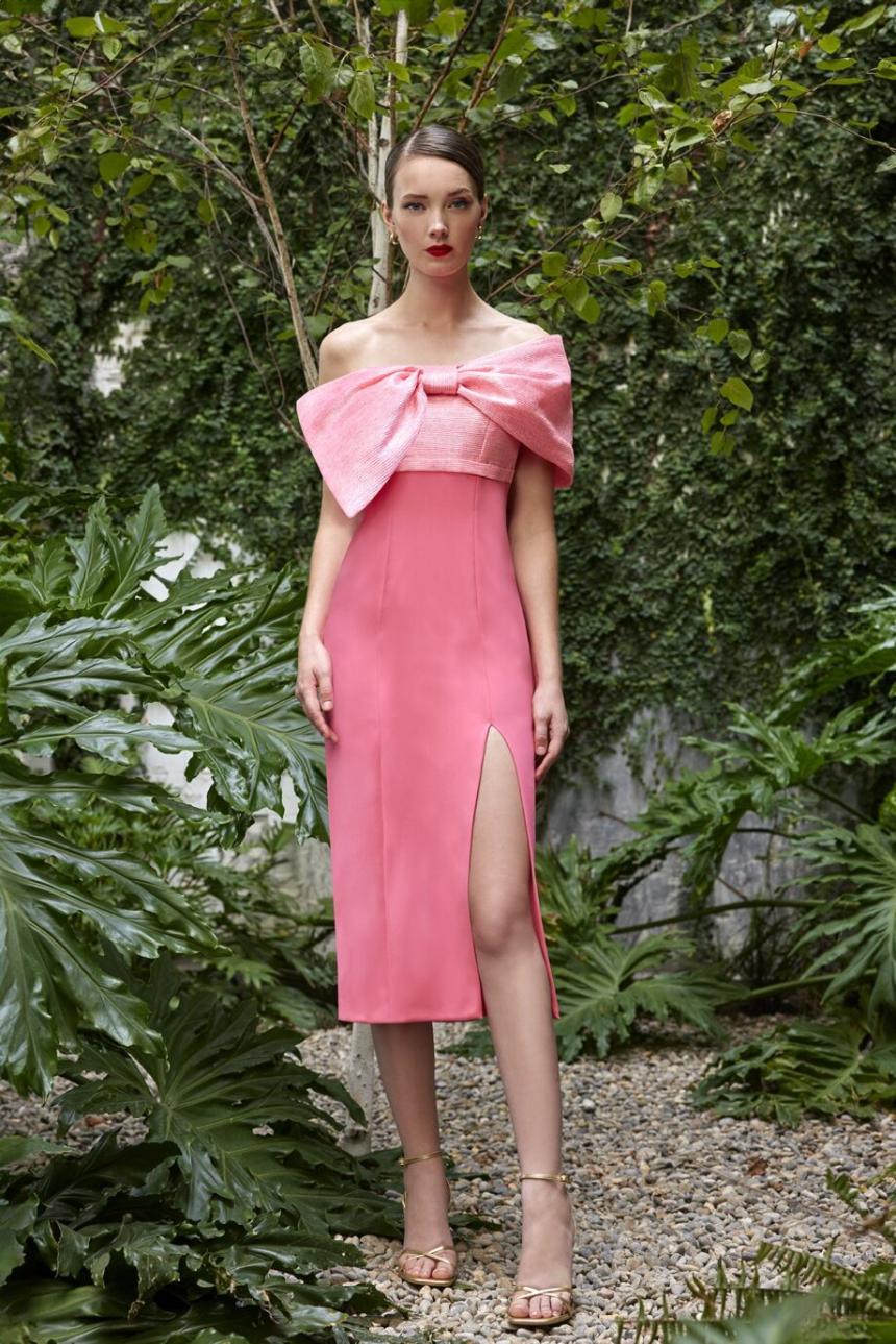 Vestido midi lazo