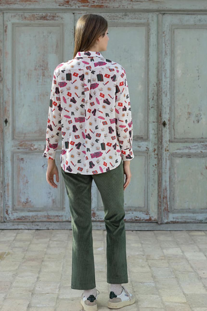Camisa estampada raseada
