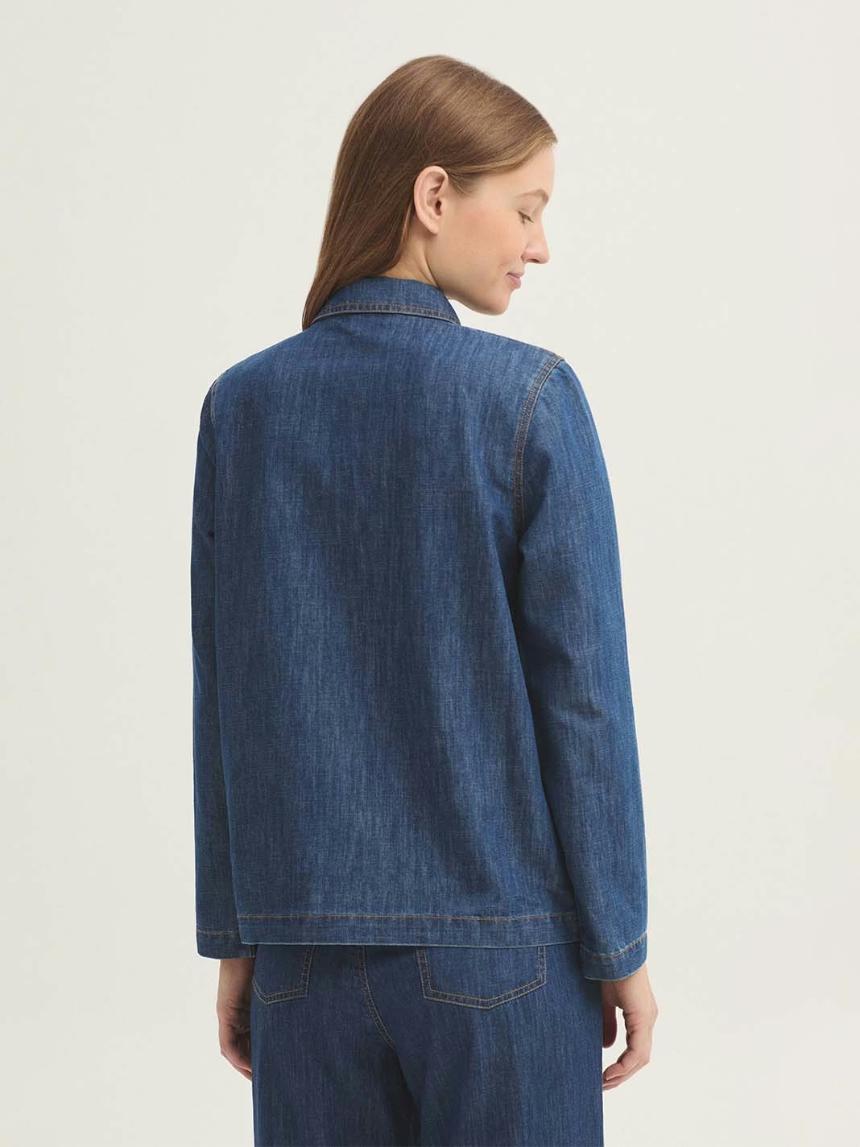 Chaqueta denim con cierres chinos