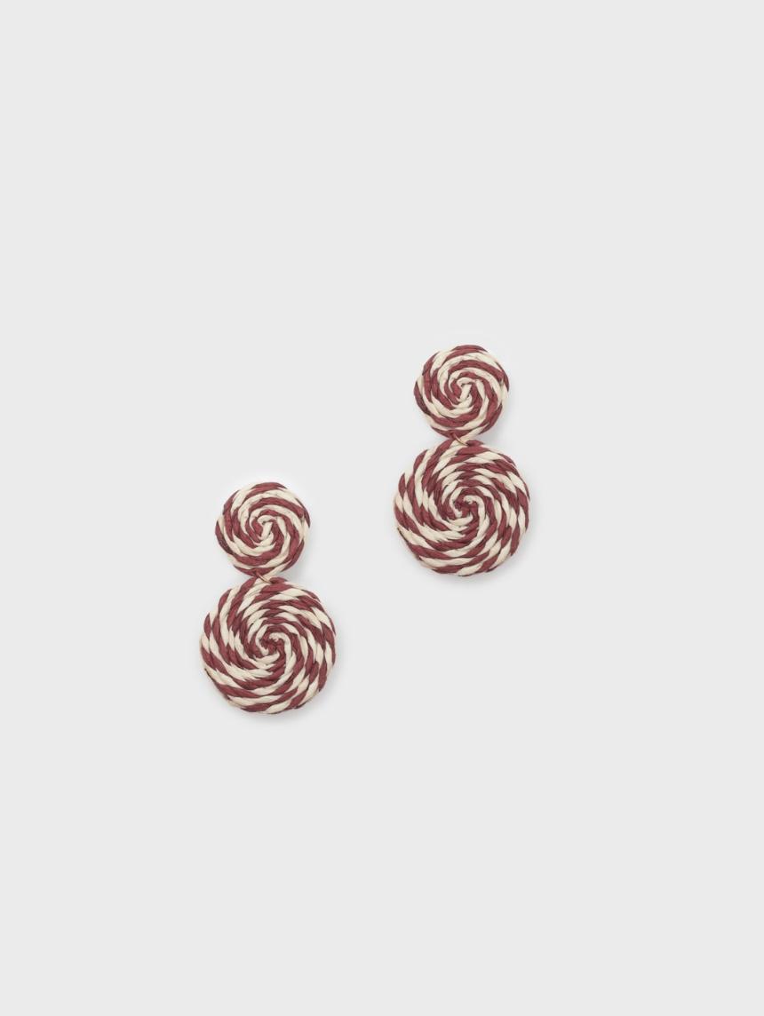 Pendientes trenzados rafia