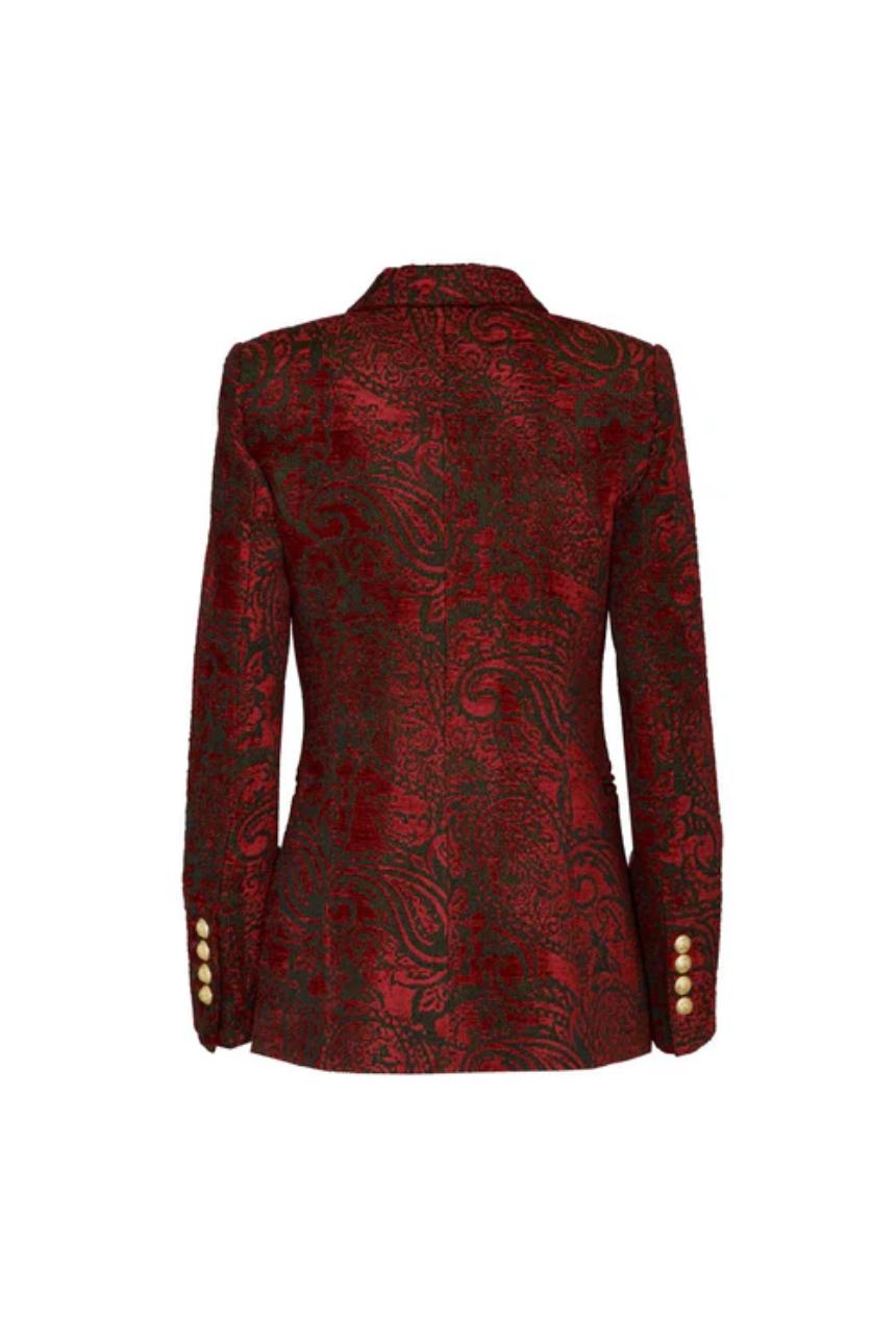 Blazer Jacquard Merlot Scotland Flower