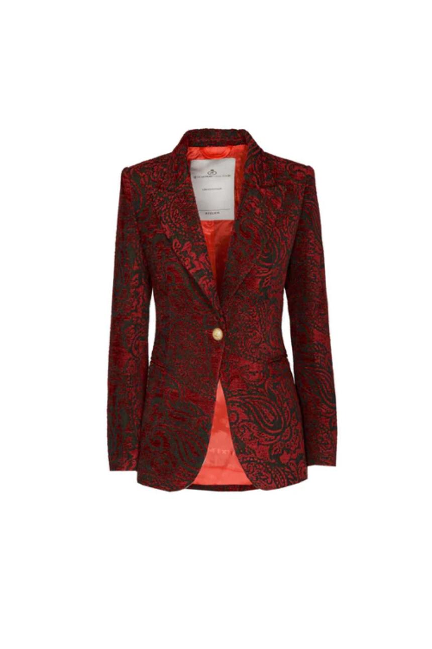 Blazer Jacquard Merlot Scotland Flower