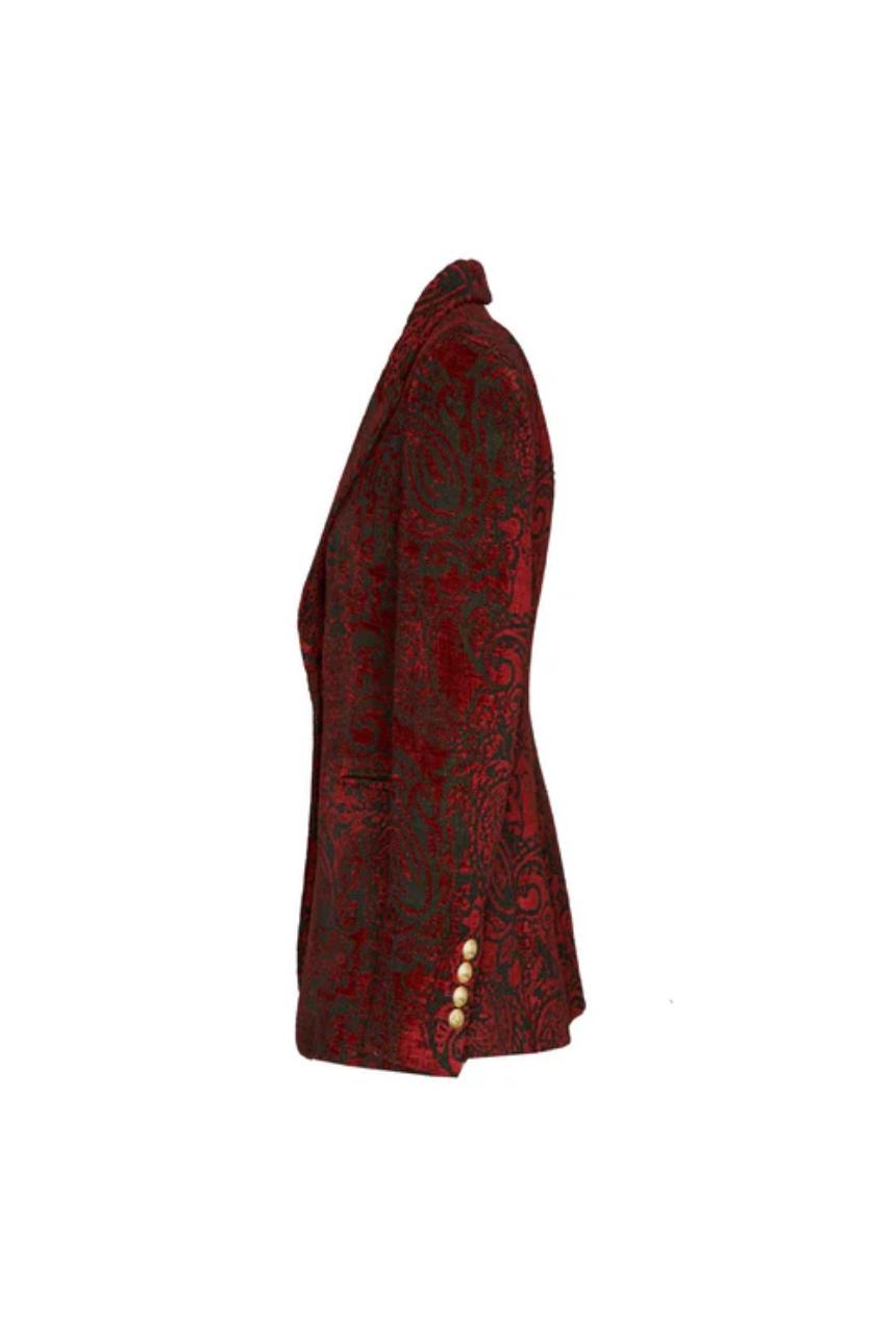 Blazer Jacquard Merlot Scotland Flower