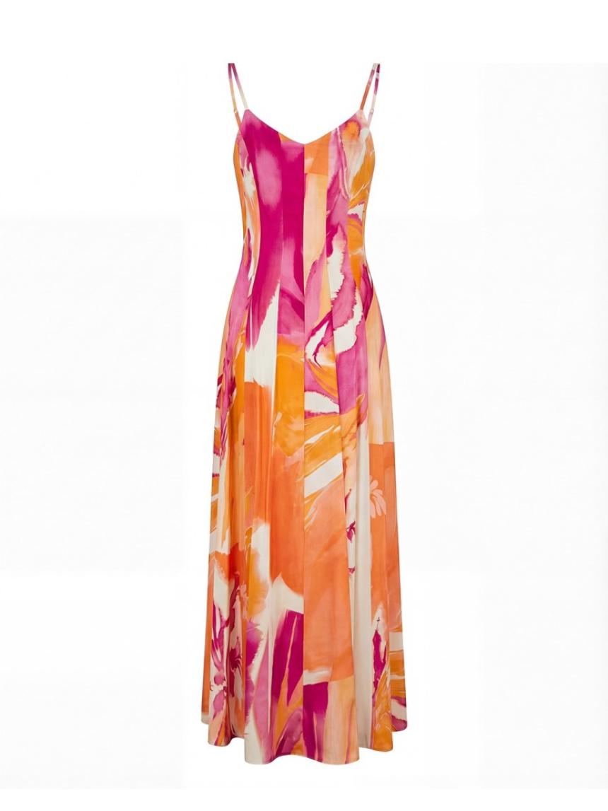 Vestido largo con estampado