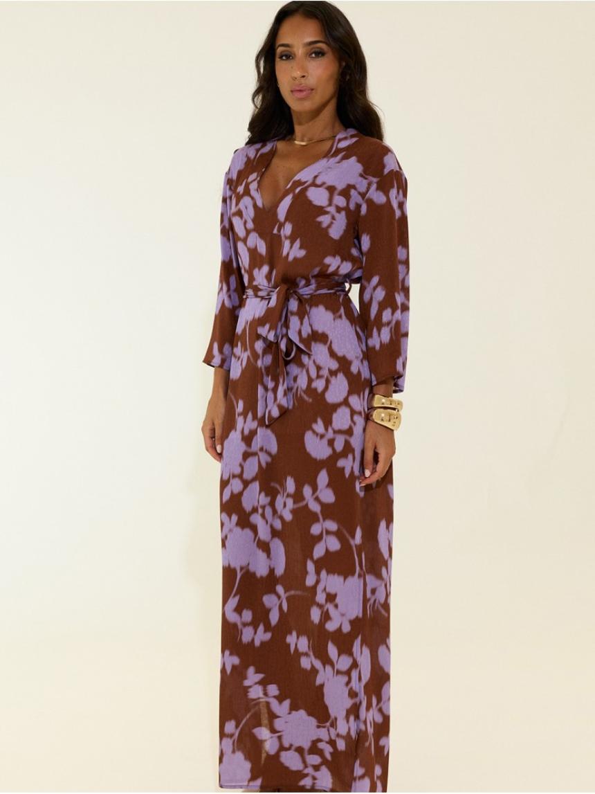 Vestido largo estampado