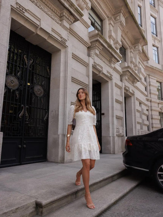 Vestido en tejido de lentejuelas