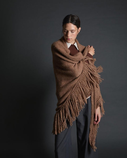 Poncho tricot lana