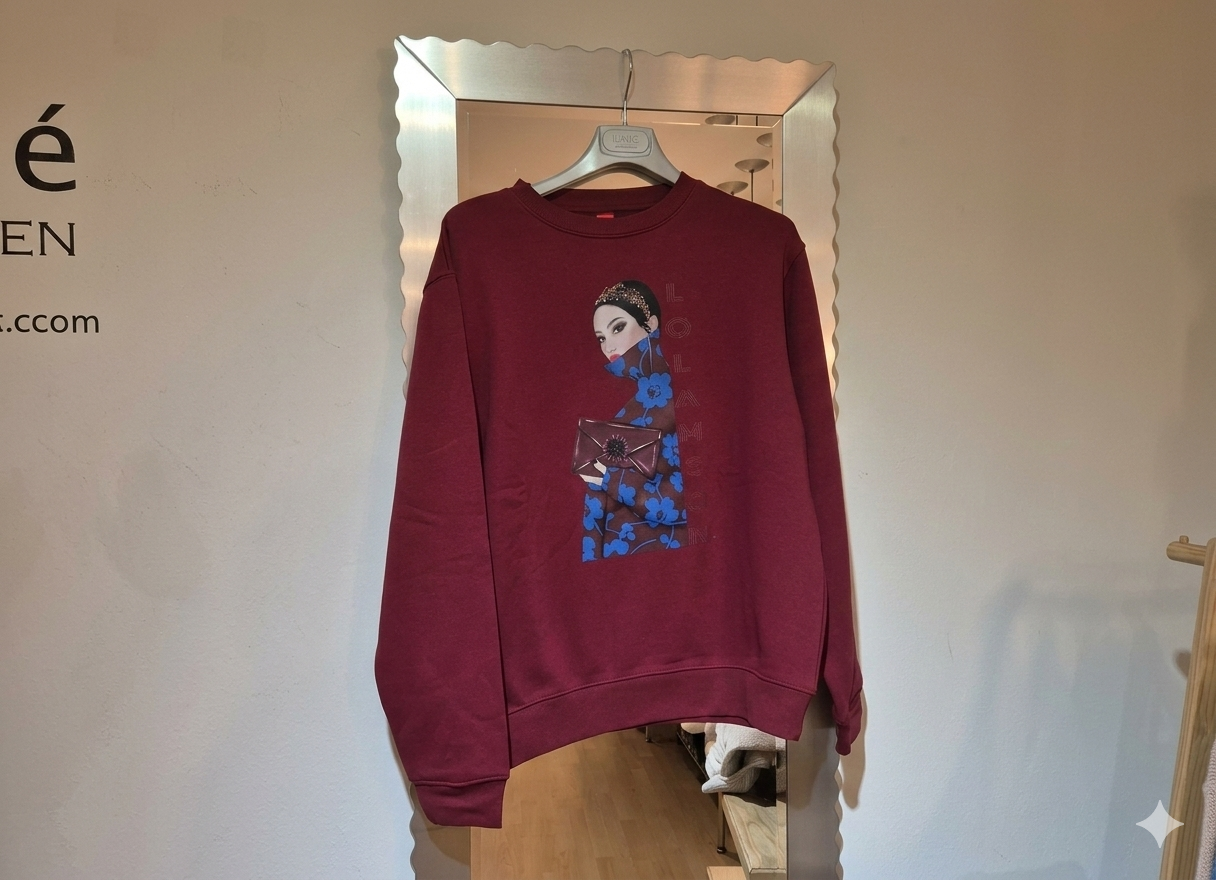 Sudadera burdeos LOLA COLL