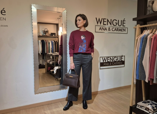 Sudadera burdeos LOLA COLL