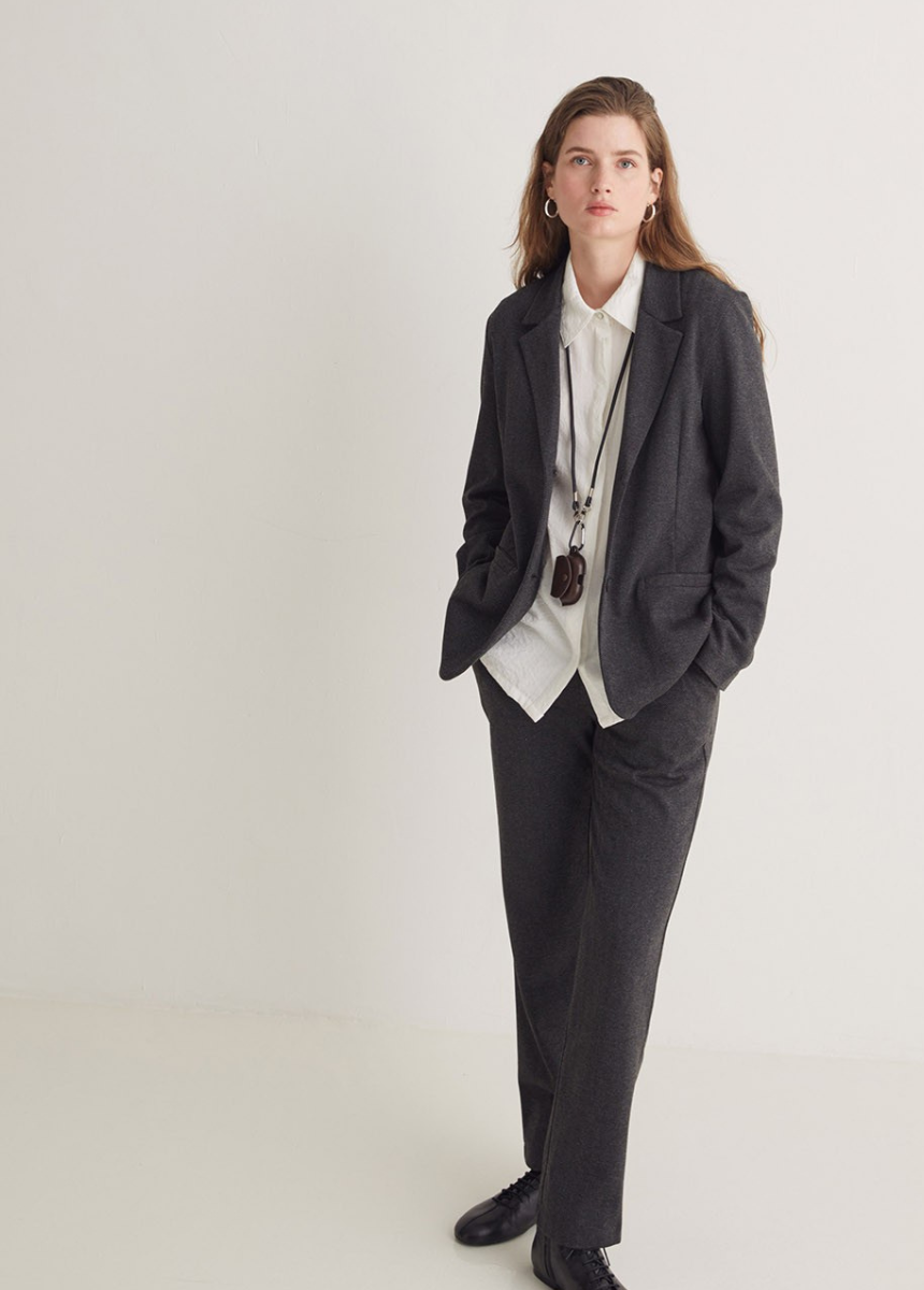 Blazer punto espiga antracita