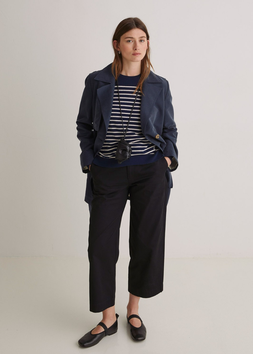 Pantalones regular fit 100% algodón negro
