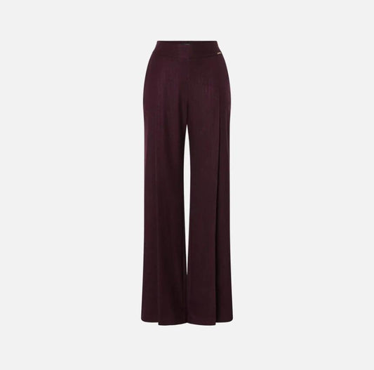 Pantalón raya diplomática burdeos