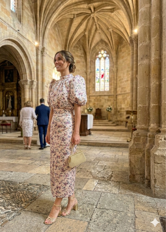 Conjunto Antonella flores Blanca martín