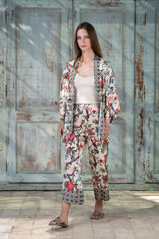 Kimono con estampado floral