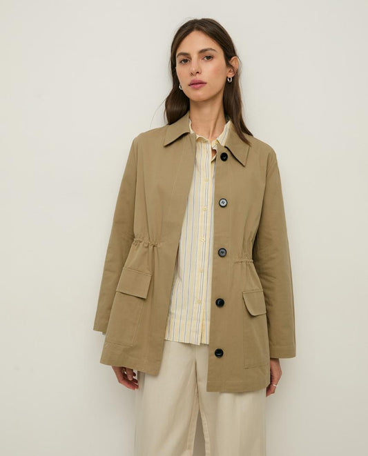 Gabardina corta 100% algodón