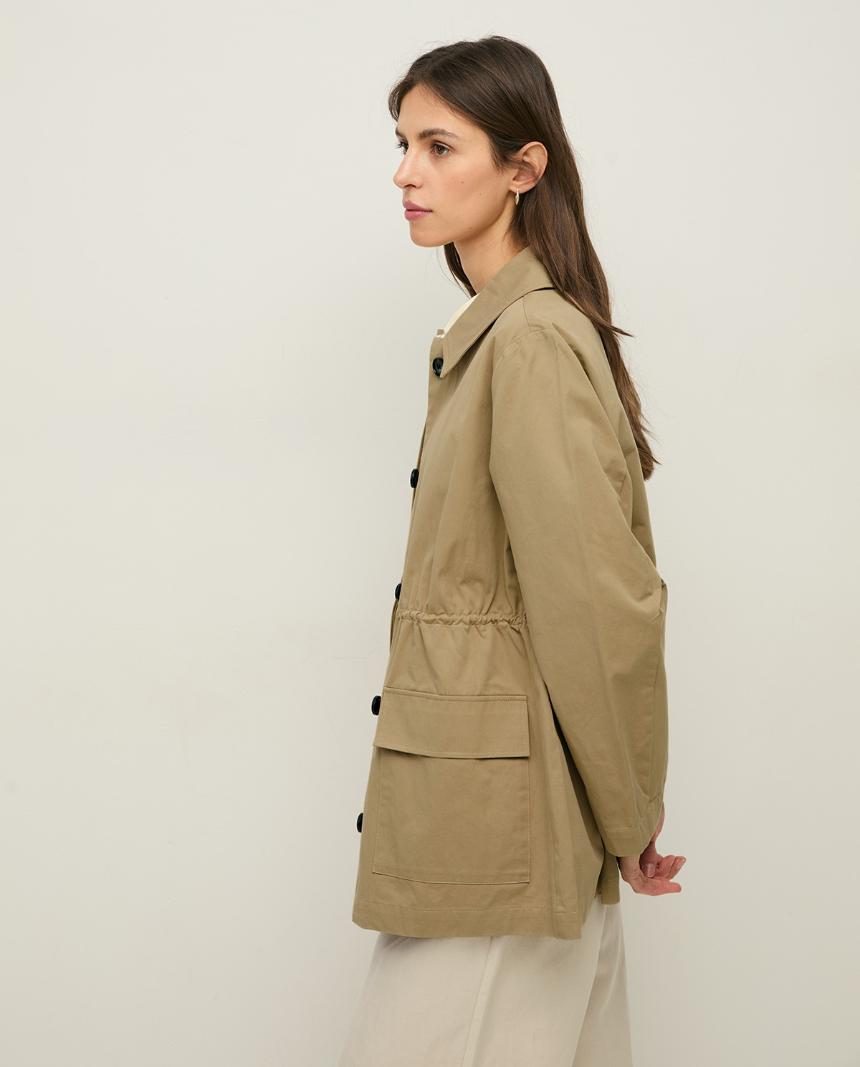 Gabardina corta 100% algodón