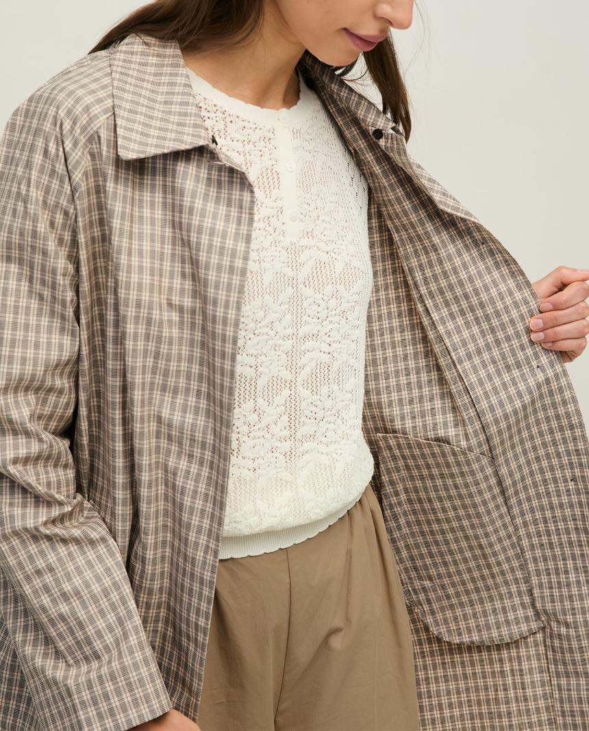 Gabardina water repellent cuadros