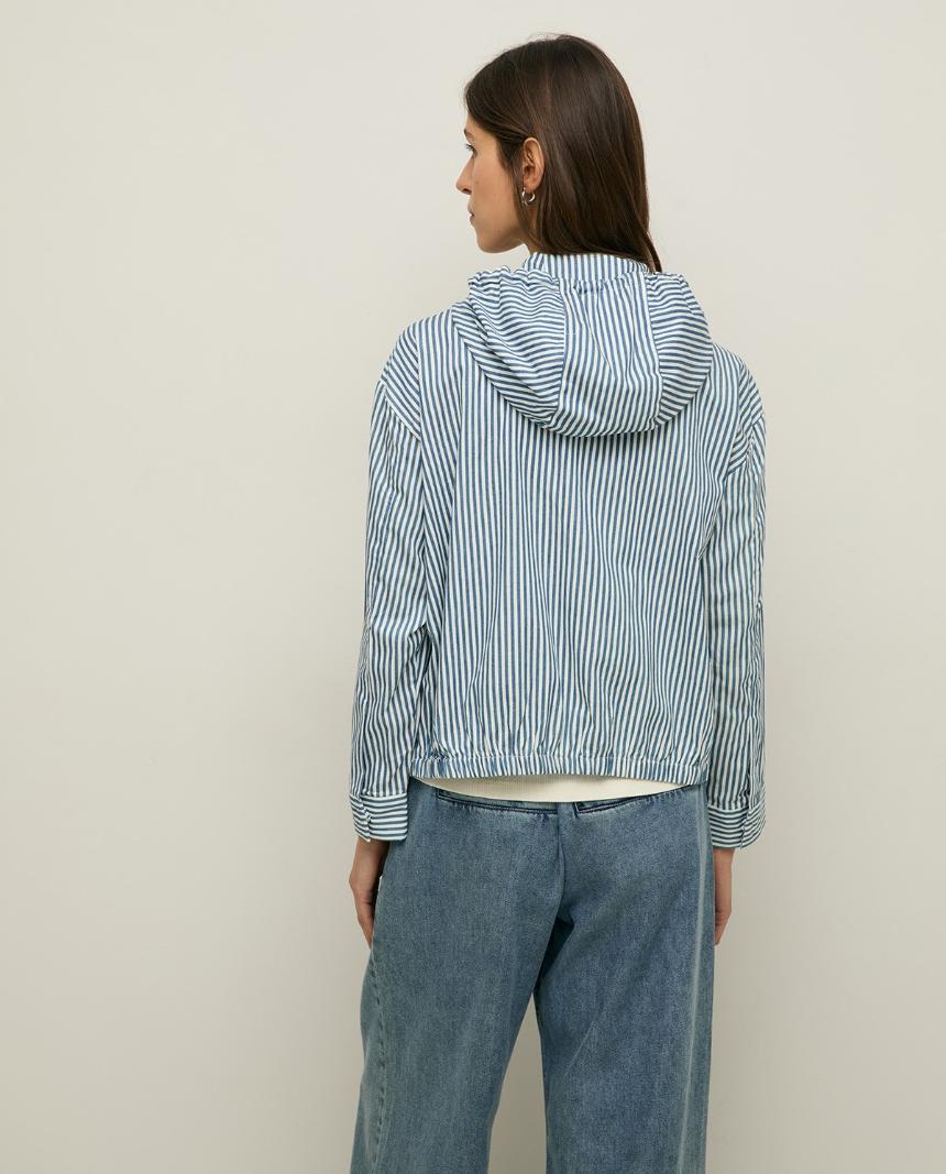 Chaqueta capucha rayas
