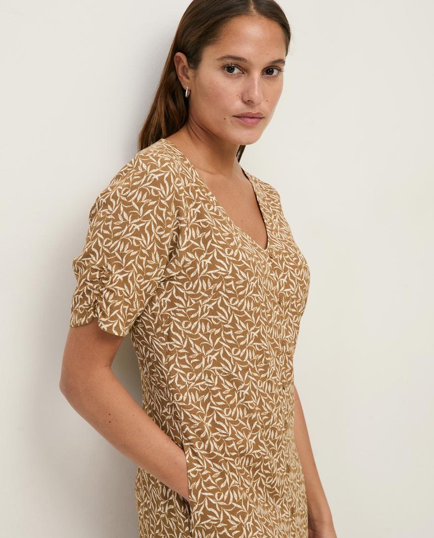 Vestido midi fluido flores