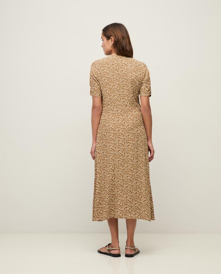 Vestido midi fluido flores
