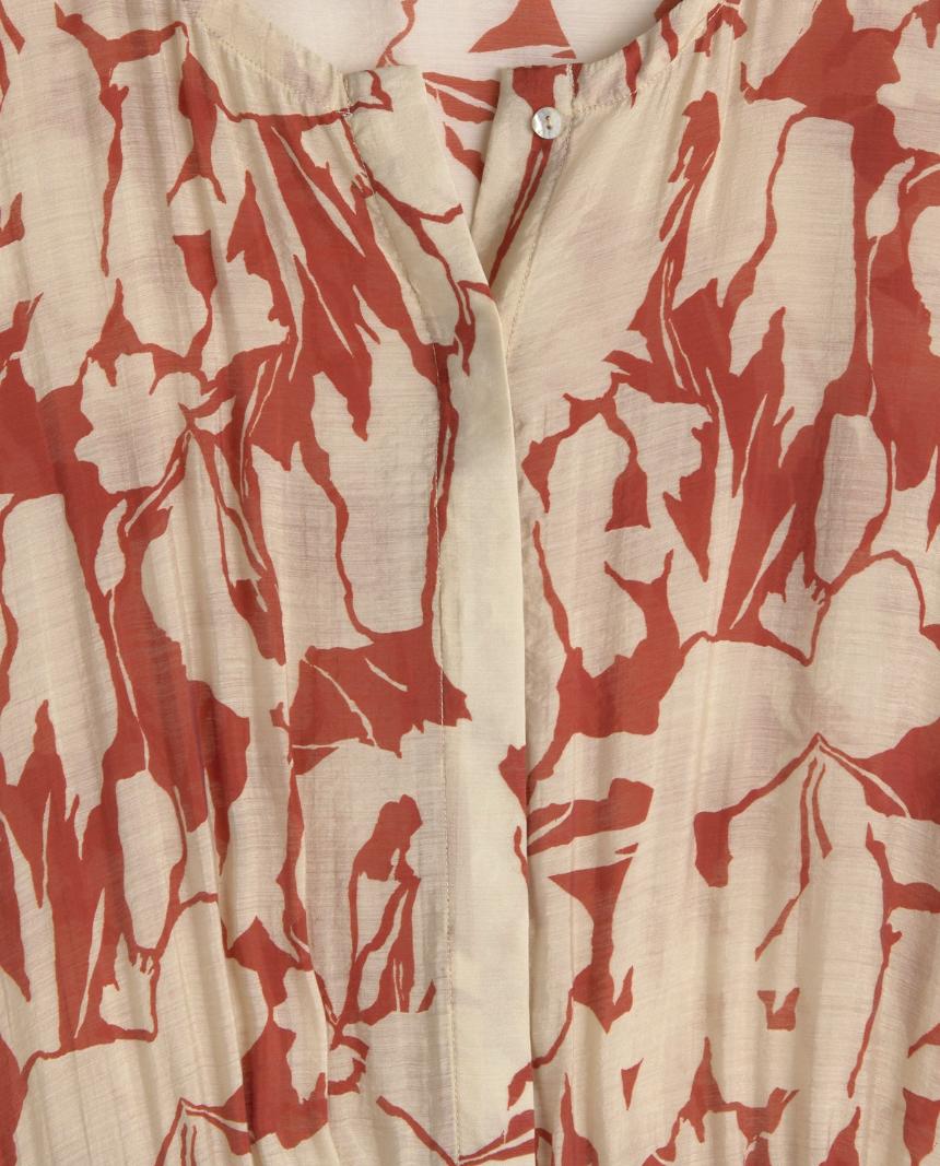 Vestido gasa fluido estampado