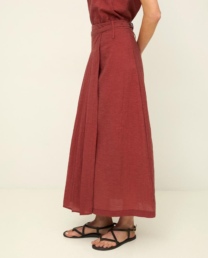 Falda larga doble capa extraible