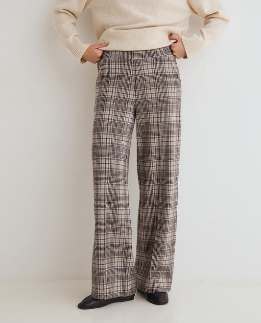 Pantalón wide leg cuadros
