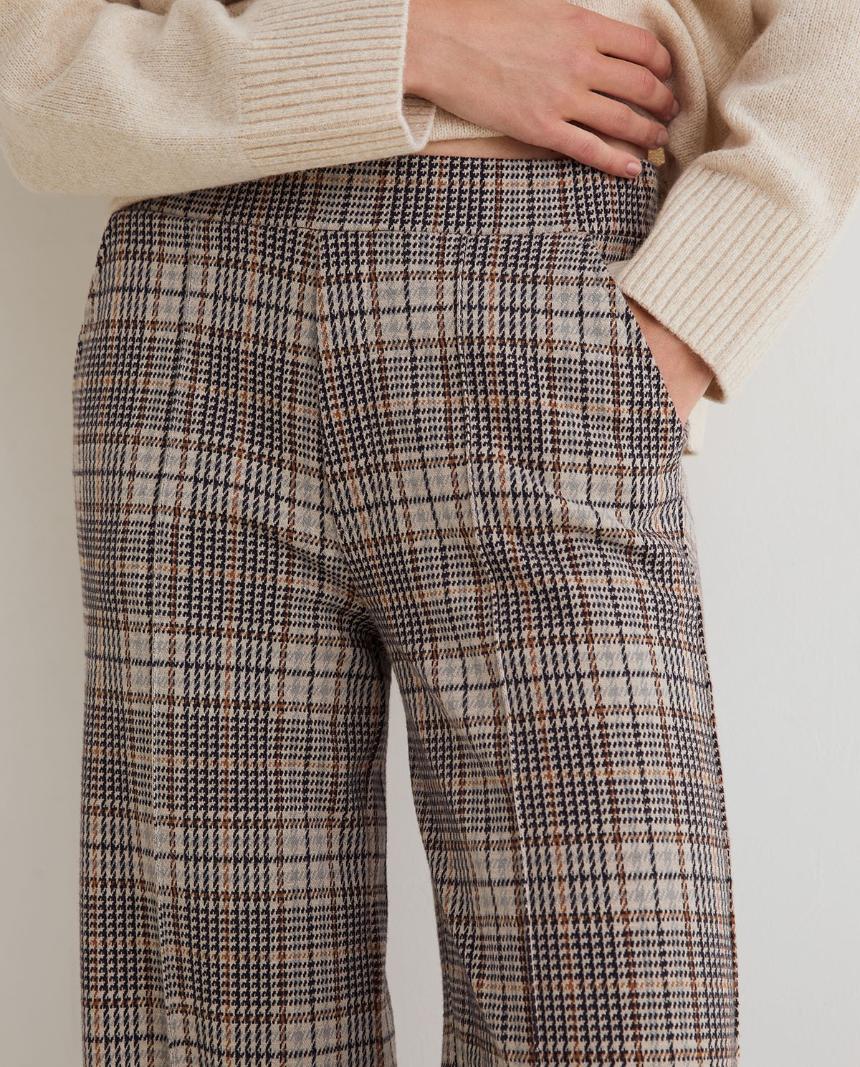Pantalón wide leg cuadros