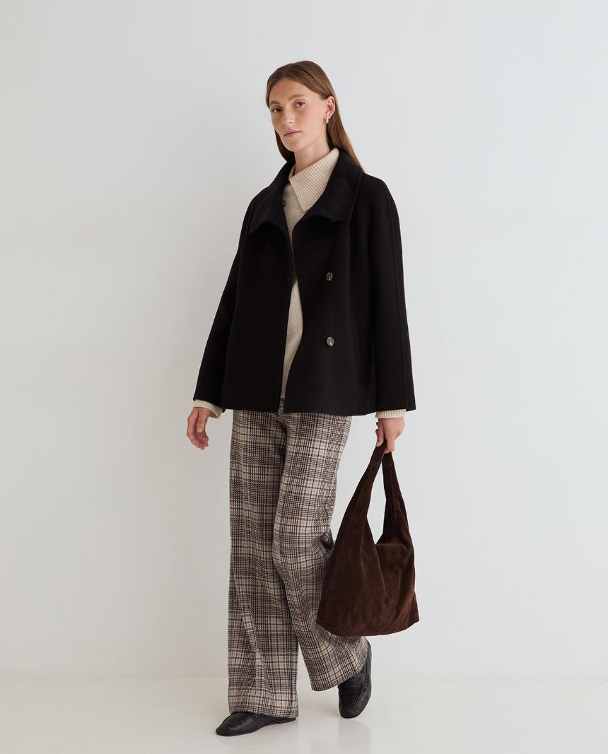 Pantalón wide leg cuadros