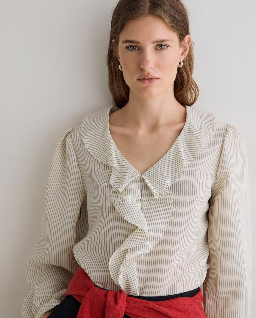 Camisa rayas con volante