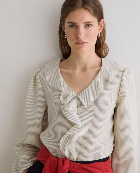 Camisa rayas con volante