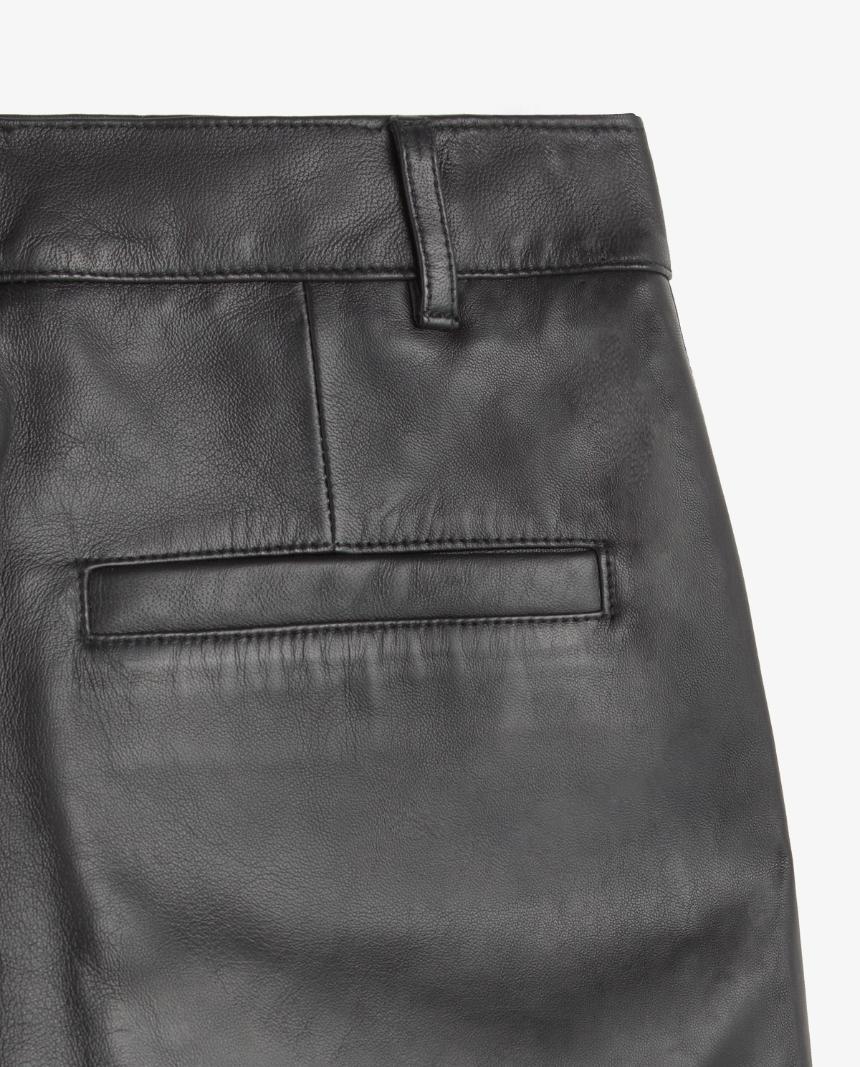 Pantalón de piel recto