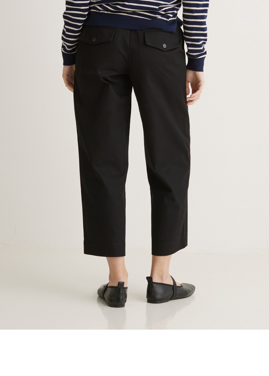 Pantalones regular fit 100% algodón negro