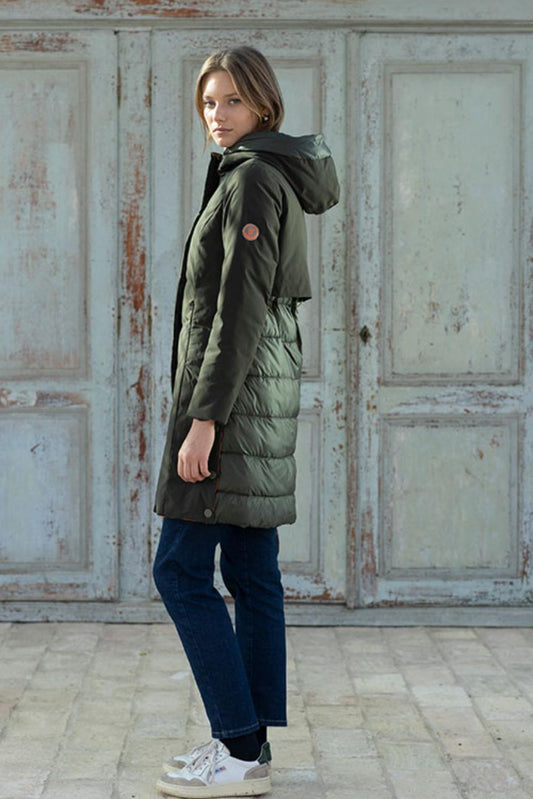 Parka verde acolchada