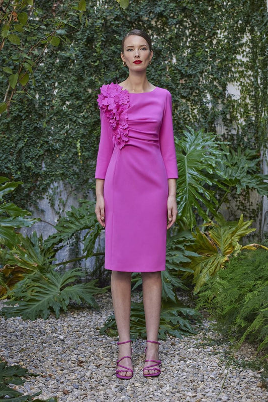 Vestidos pliegues flores