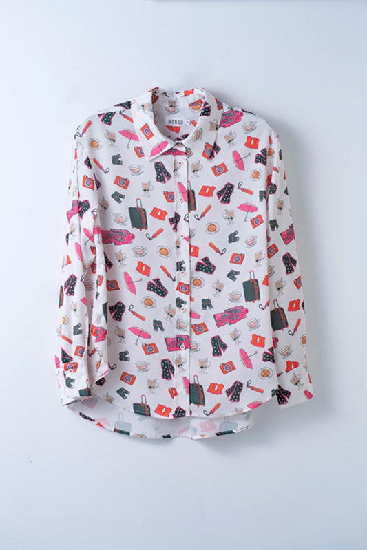 Camisa estampada raseada