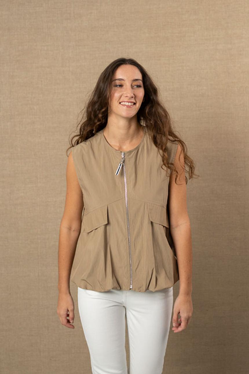 Chaleco globo con cremallera