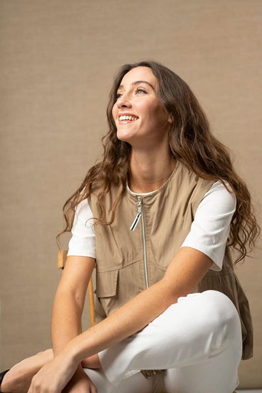 Chaleco globo con cremallera