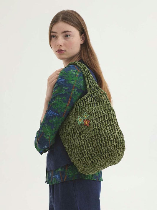 Bolso tote de rafia Star Flower