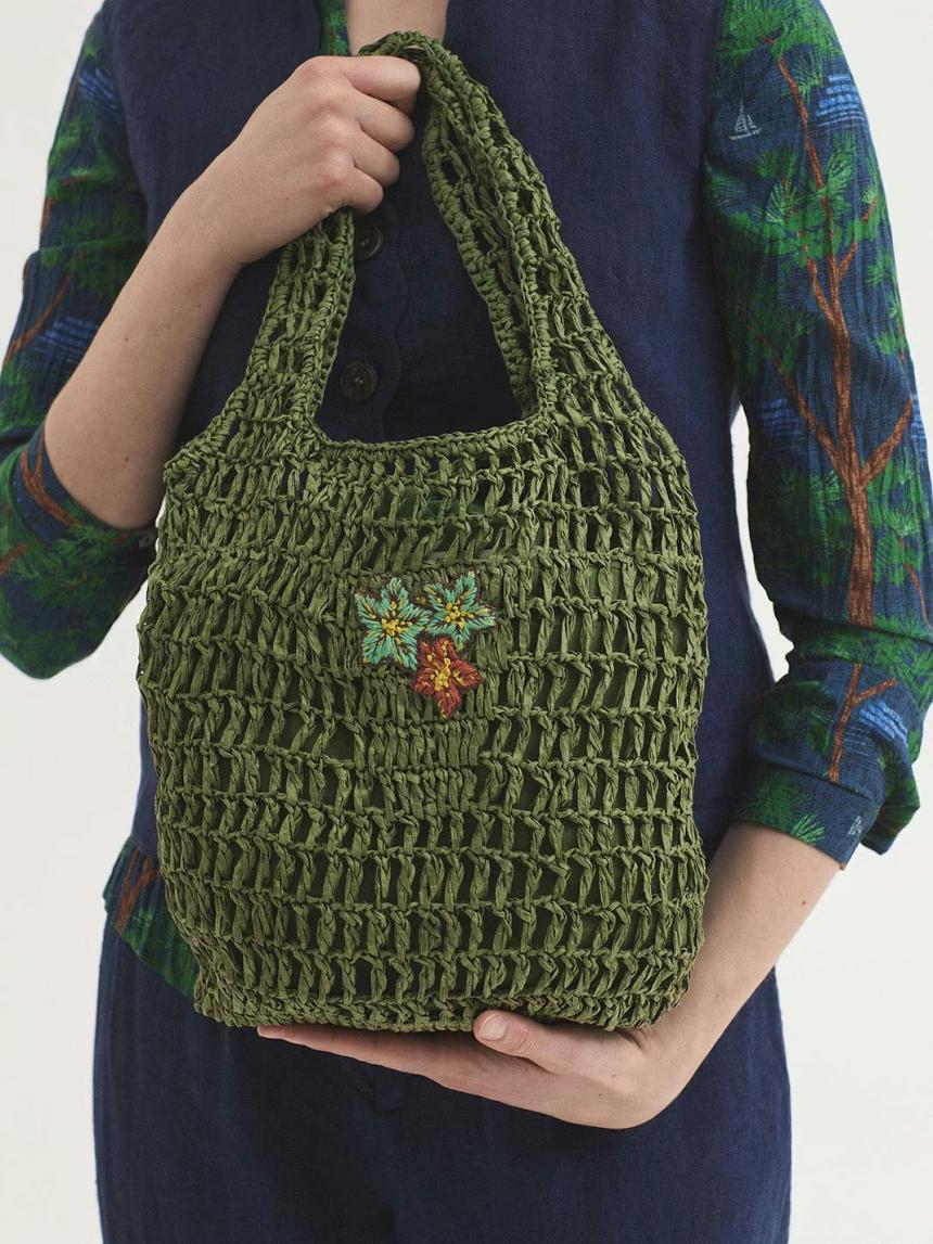 Bolso tote de rafia Star Flower