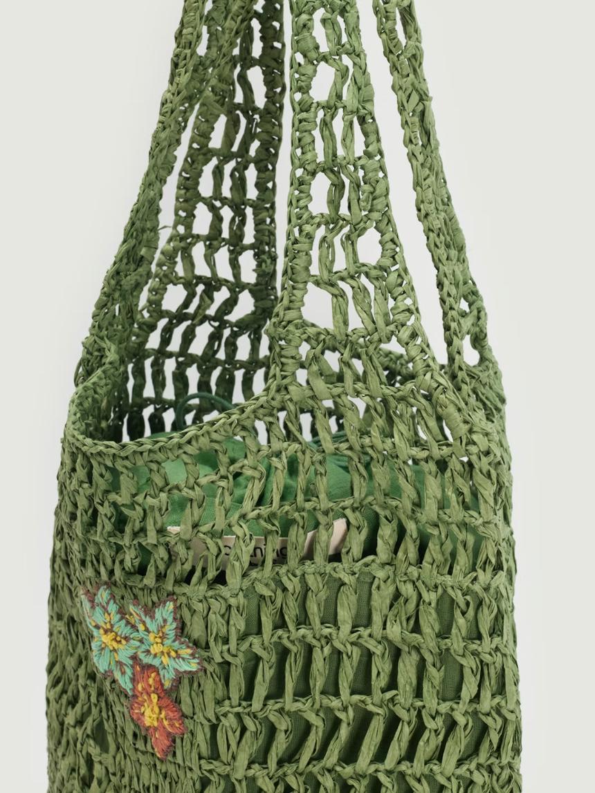 Bolso tote de rafia Star Flower