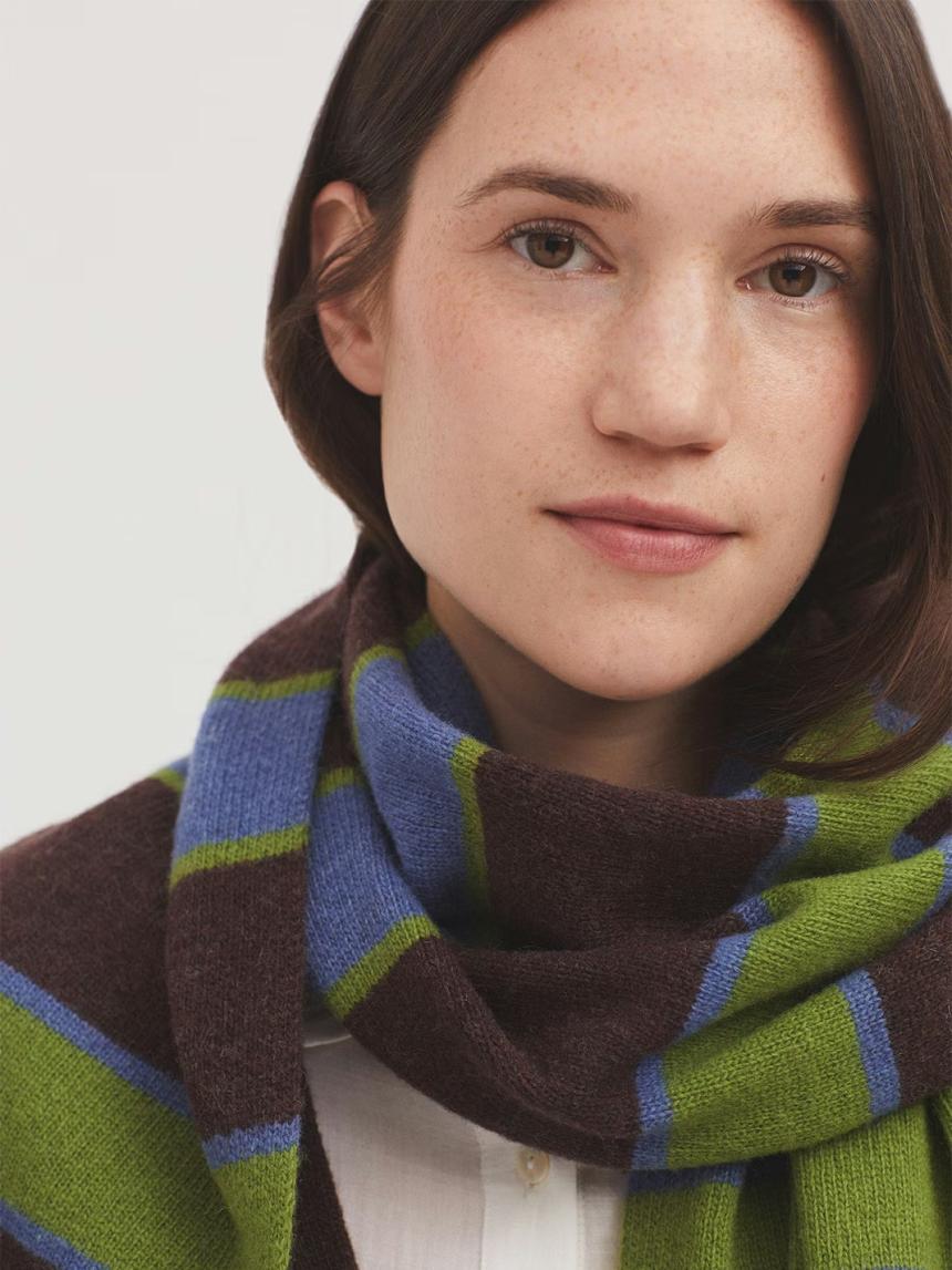 Bufanda a rayas de lana