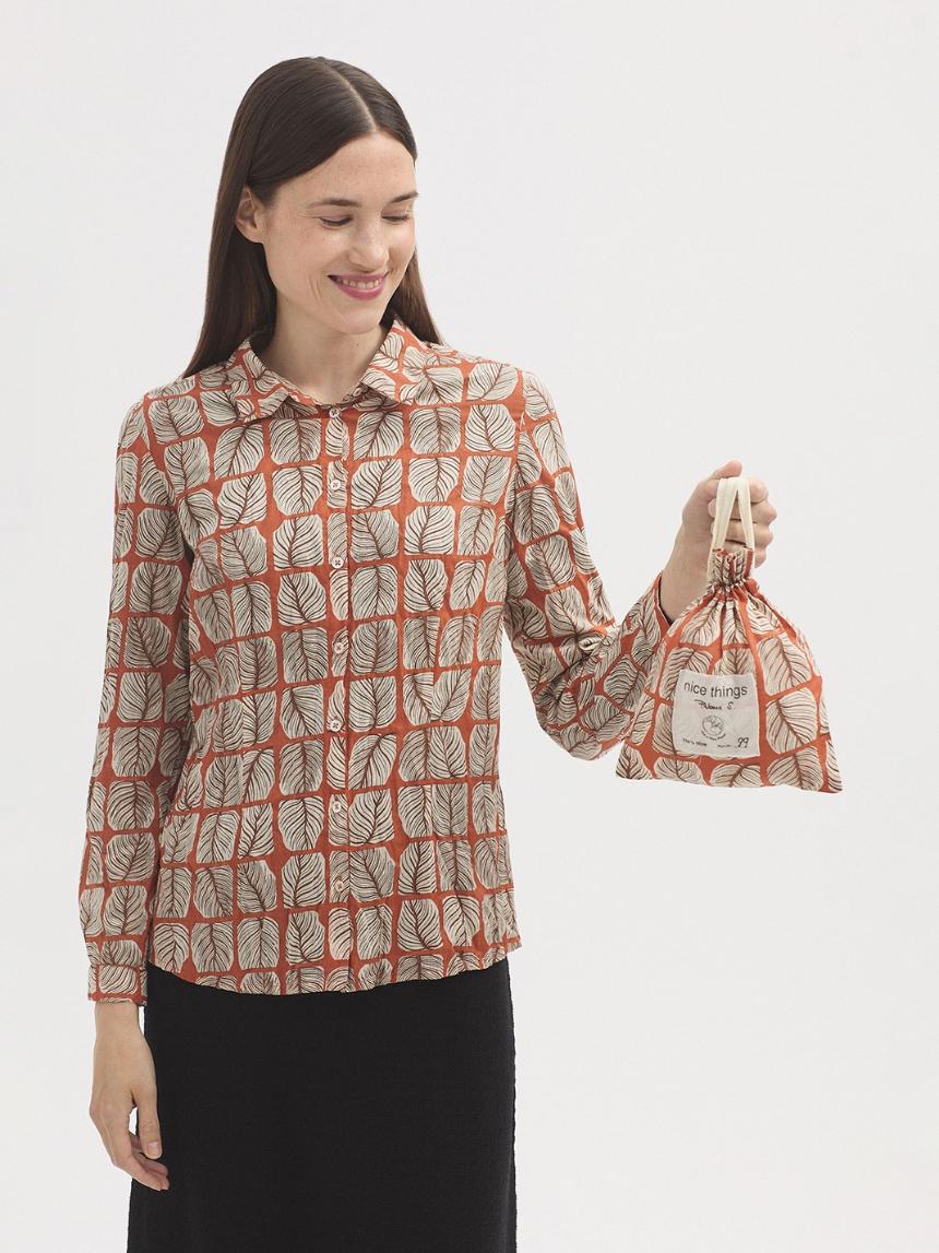 Camisa #99 Square Leaves